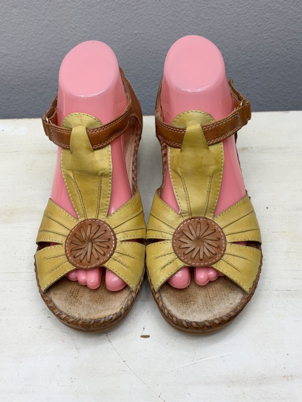 Pikolinos Leather Puerto Vallarta Wedge Sandals Size 39 - Picture 5 of 9